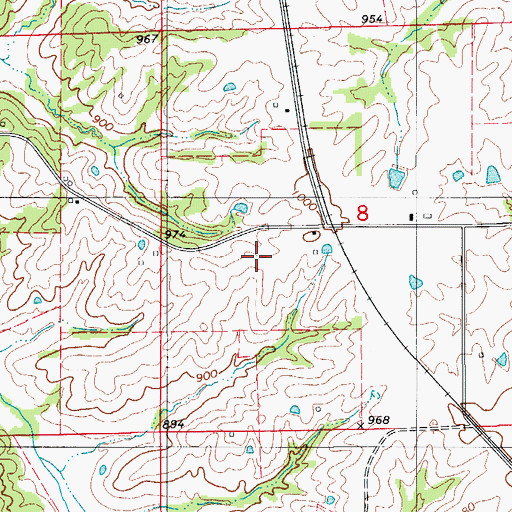 Topographic Map of Roberts School (historical), MO