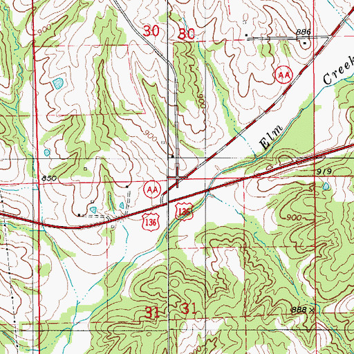 Topographic Map of Independence School (historical), MO