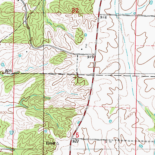 Topographic Map of Little Zion Church (historical), MO