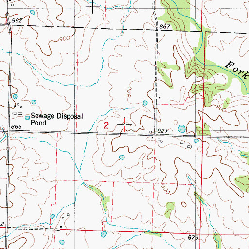 Topographic Map of McNeely School (historical), MO