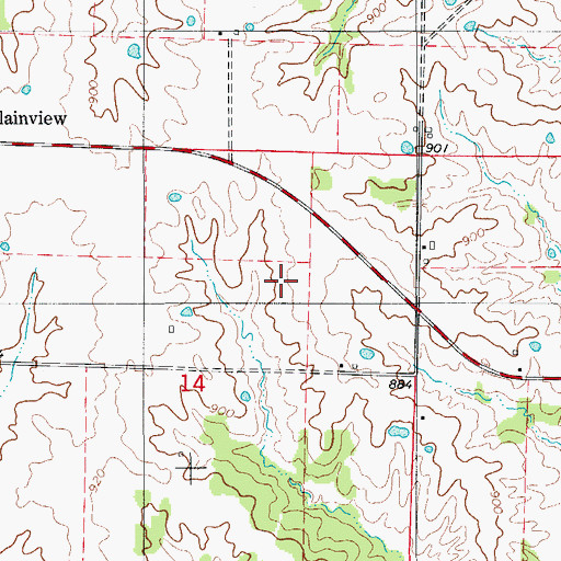 Topographic Map of Nash School (historical), MO