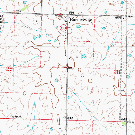 Topographic Map of Osborne School (historical), MO