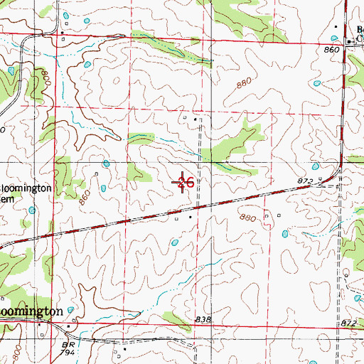 Topographic Map of Centerville School (historical), MO