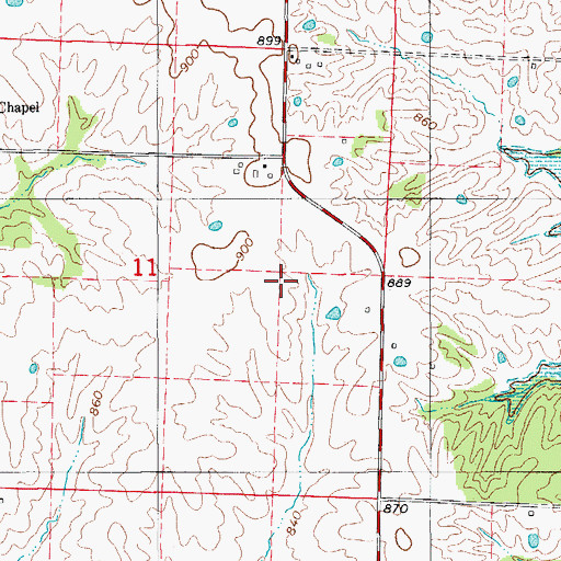 Topographic Map of Hazel Grove School (historical), MO