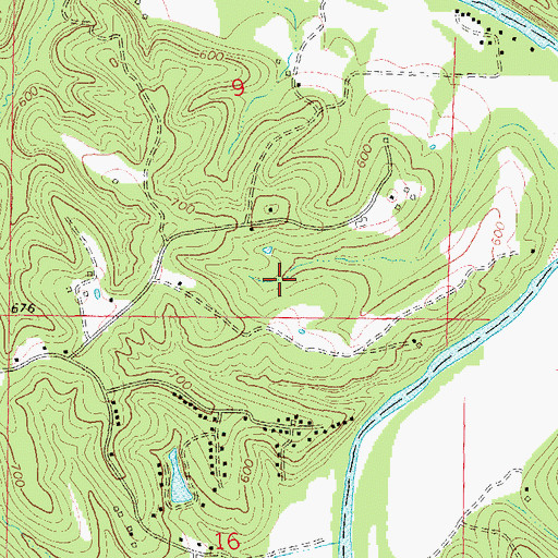 Topographic Map of Virginia Mines (historical), MO