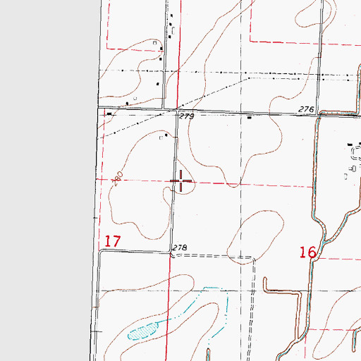 Topographic Map of Oak Grove School (historical), MO