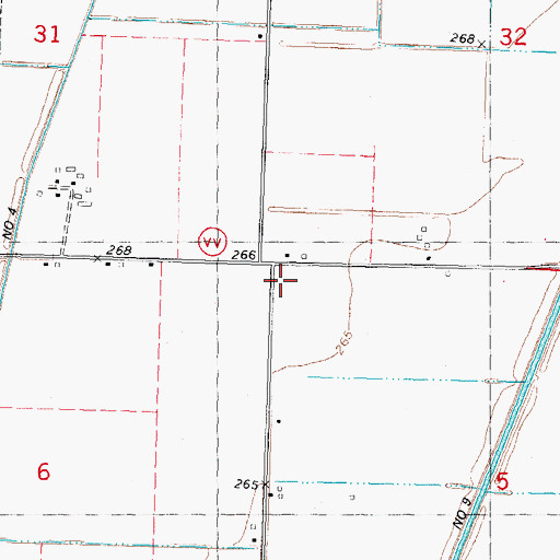 Topographic Map of Stanfield General Church (historical), MO
