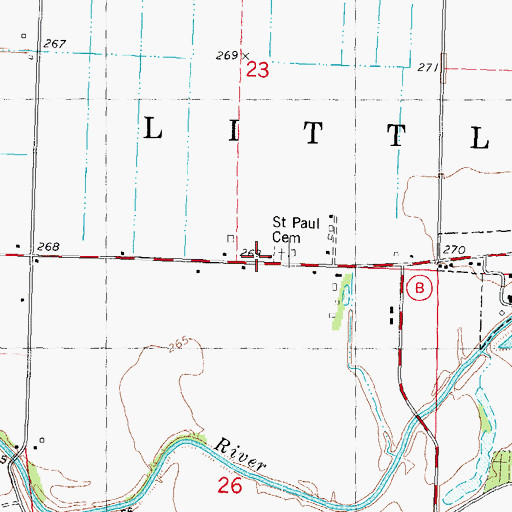 Topographic Map of Hodgens School (historical), MO