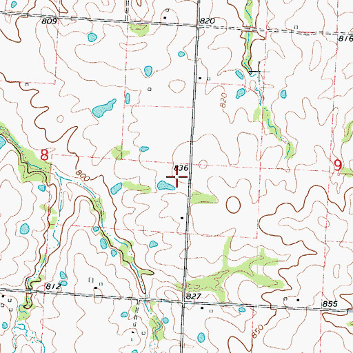 Topographic Map of East Prairie Grove School (historical), MO