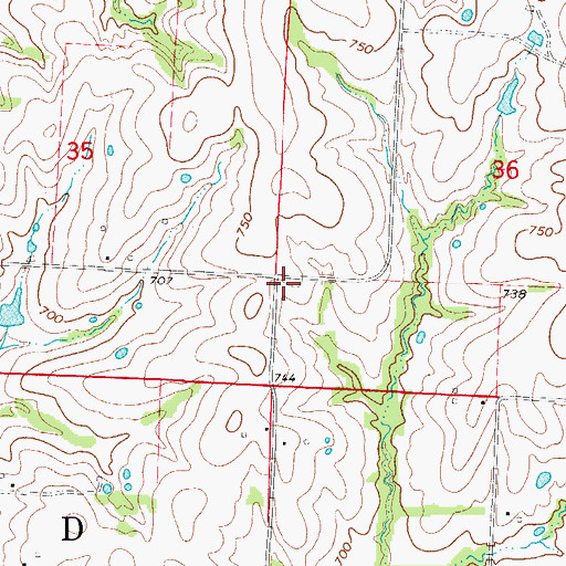 Topographic Map of Armentrout School (historical), MO