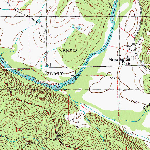 Topographic Map of Marsh Ford (historical), MO