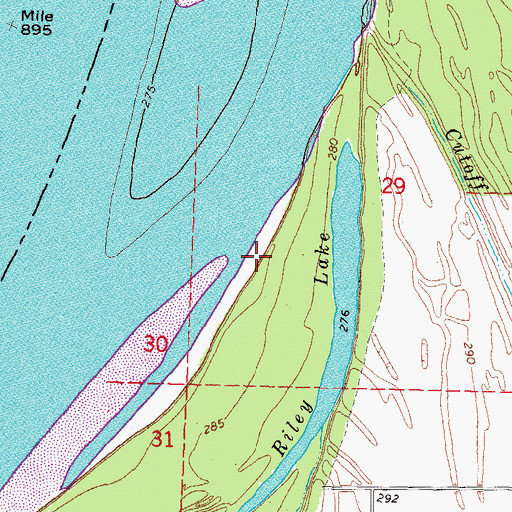 Topographic Map of La Forge Landing, MO