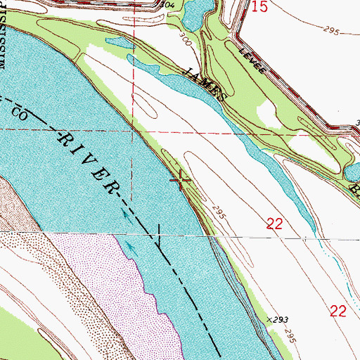 Topographic Map of Three States Landing, MO