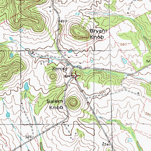 Topographic Map of Salem School (historical), MO