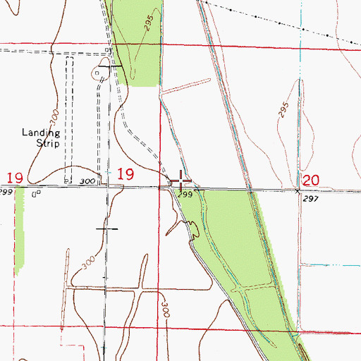 Topographic Map of Pinhook School (historical), MO