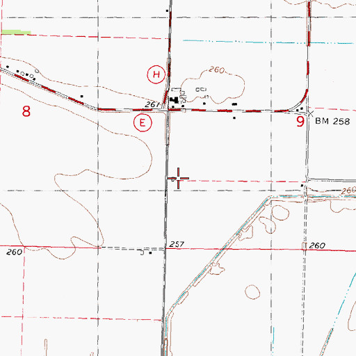 Topographic Map of Washington School, MO