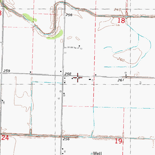 Topographic Map of Number Eight School, MO