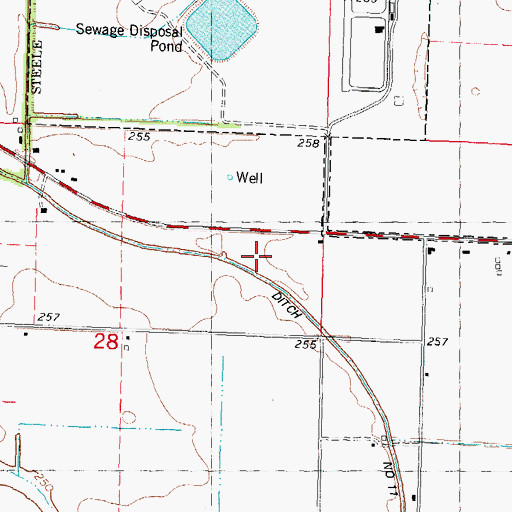 Topographic Map of Barnard Cemetery, MO