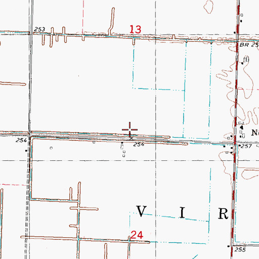Topographic Map of Community Center Building, MO