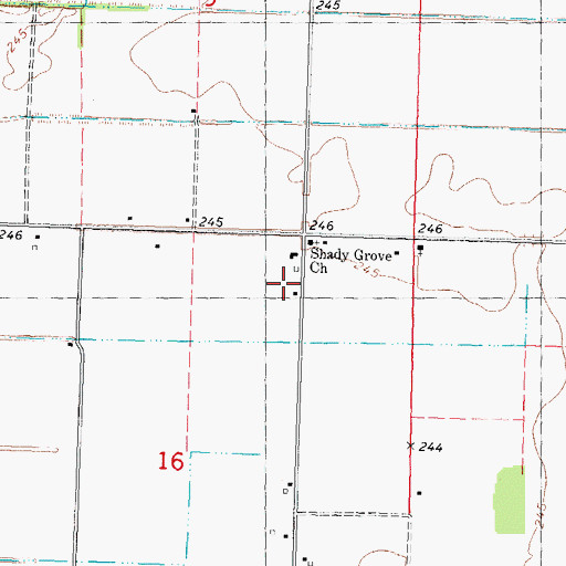 Topographic Map of Saint Paul School, MO