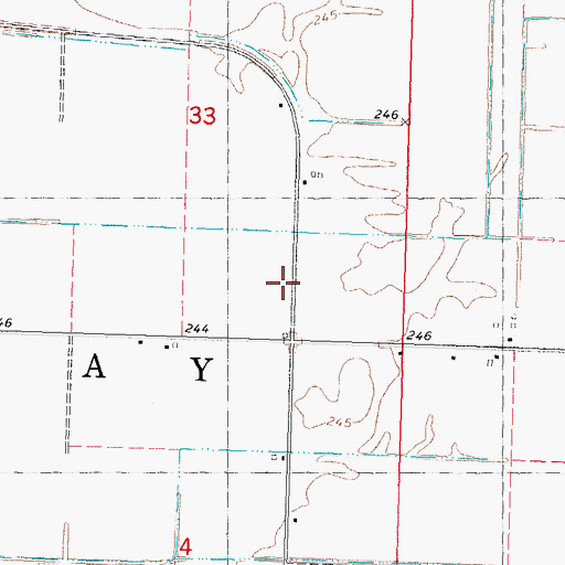 Topographic Map of Kilborn Church (historical), MO