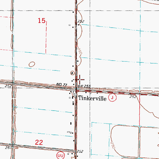 Topographic Map of Little River School (historical), MO