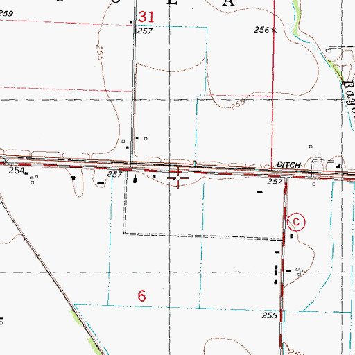 Topographic Map of Mid City Church (historical), MO