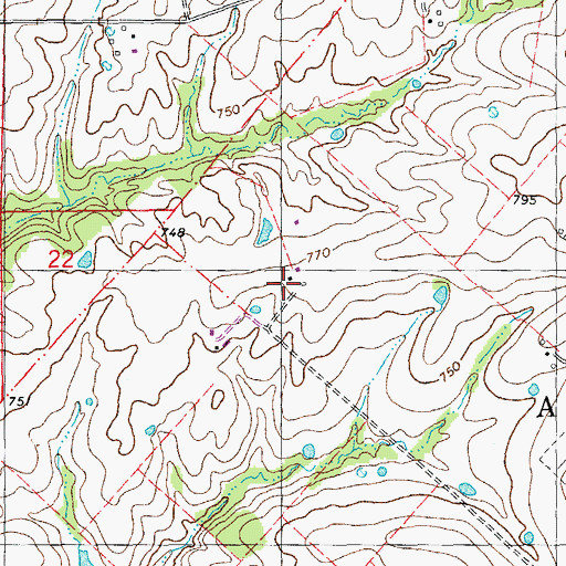 Topographic Map of Pike County Farm, MO