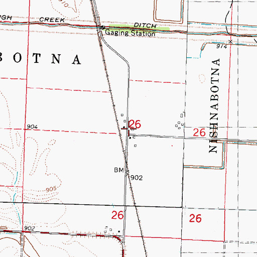Topographic Map of Ellison School (historical), MO