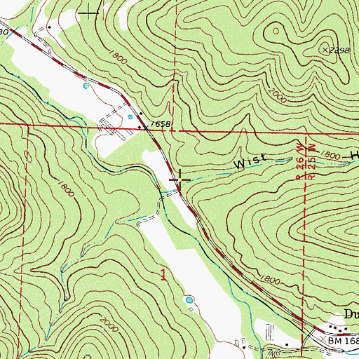 Topographic Map of Wist Hollow, AR