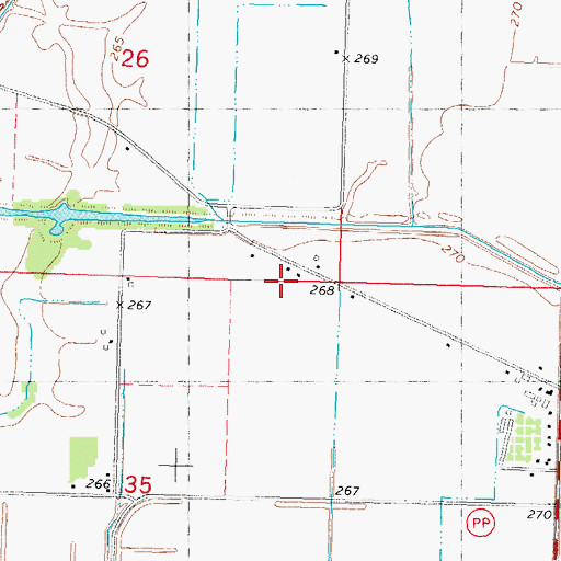 Topographic Map of Frailie School, MO