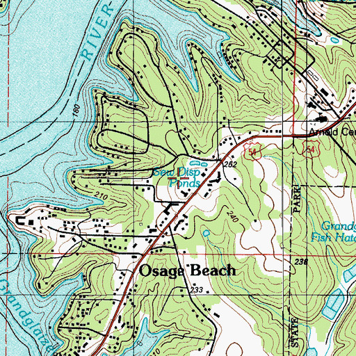 Topographic Map of High Point Shopping Center, MO