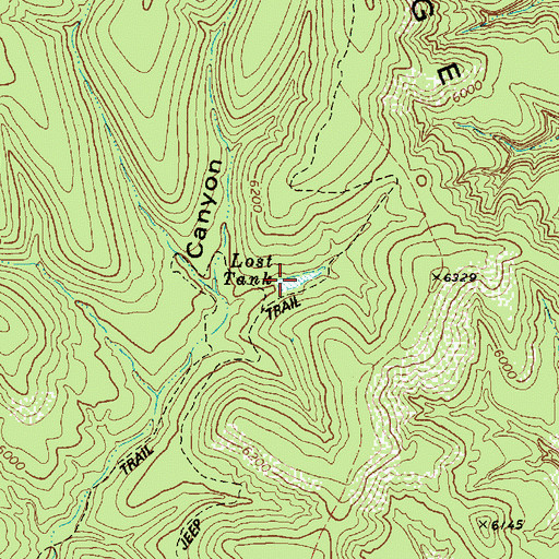 Topographic Map of Lost Tank, AZ