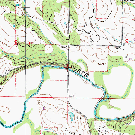 Topographic Map of Kohler Bridge, MO