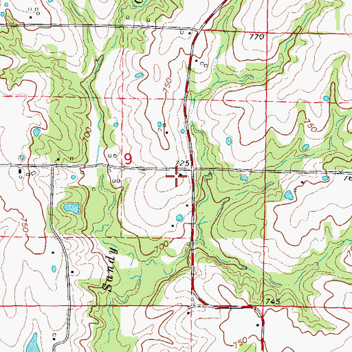 Topographic Map of Murray Hill School (historical), MO