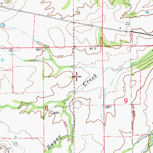Topographic Map of Martin School (historical), MO