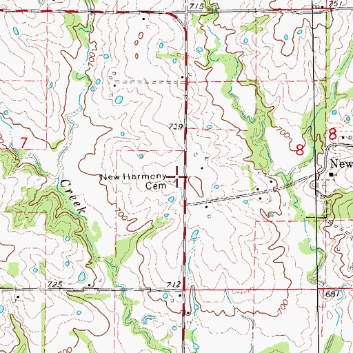 Topographic Map of Community Church (historical), MO