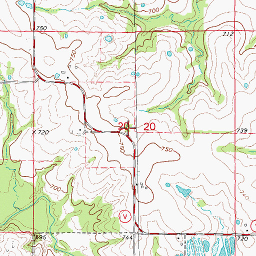 Topographic Map of Liberty School (historical), MO