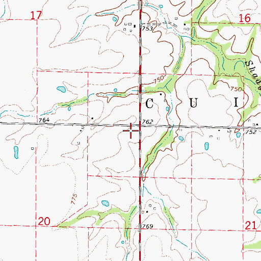 Topographic Map of New Michigan School (historical), MO