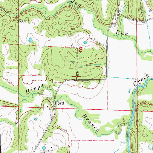 Topographic Map of Madisonville School (historical), MO