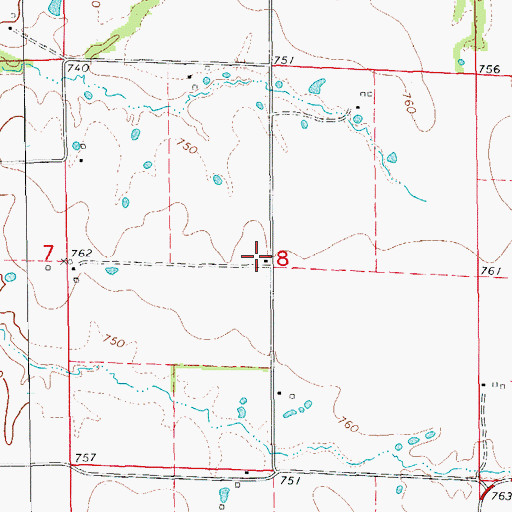 Topographic Map of Brice School (historical), MO