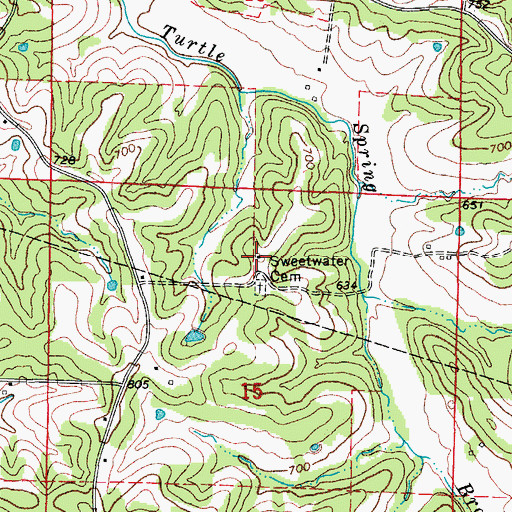 Topographic Map of Union School (historical), MO