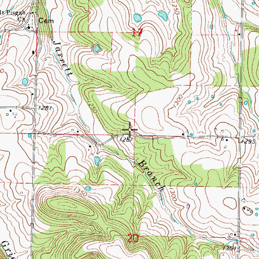Topographic Map of Goss School, MO