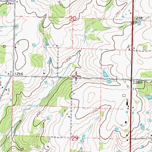 Topographic Map of Hasten School, MO