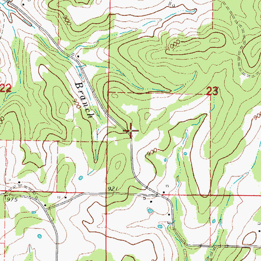 Topographic Map of Plumb Hollow School (historical), MO