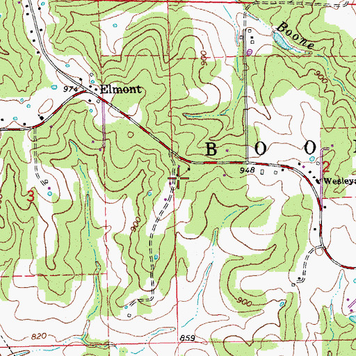 Topographic Map of Pilot Grove Church (historical), MO