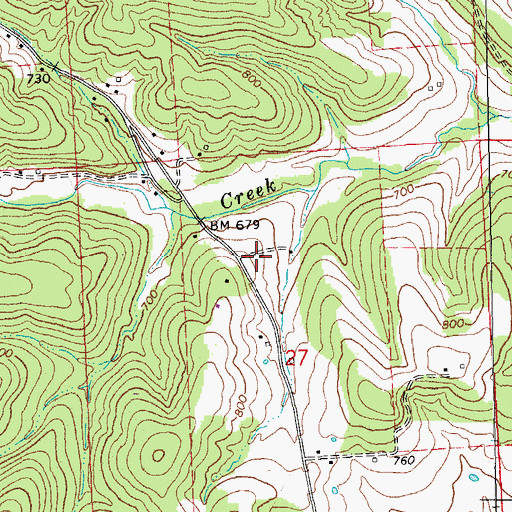 Topographic Map of Smith School, MO