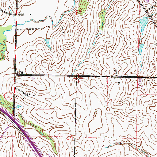 Topographic Map of Todd Creek School (historical), MO
