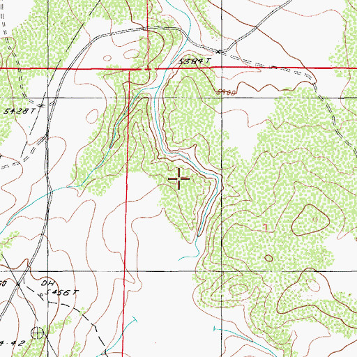 Topographic Map of Lost Tank Canyon, AZ