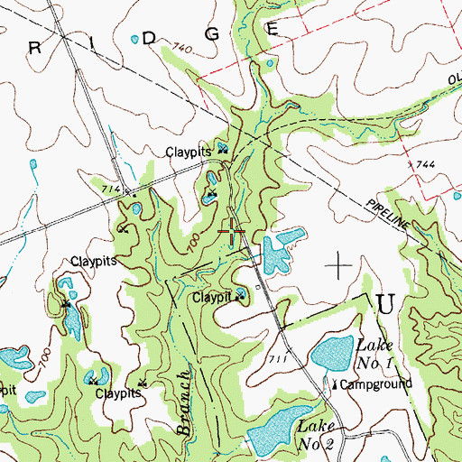 Topographic Map of Prairie Flower School (historical), MO